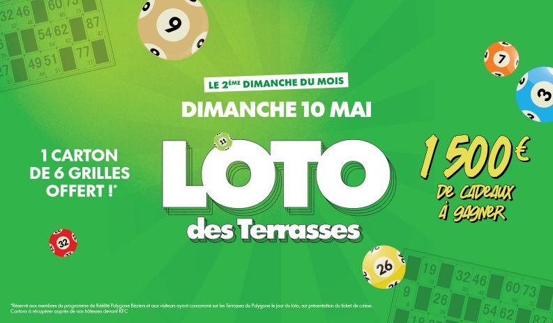 Le Loto des Terrasses revient le 10 mai !
