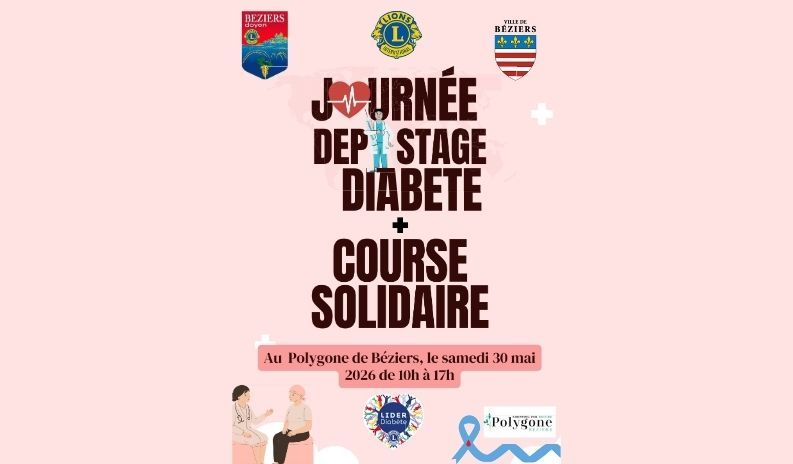 Journée de dépistage du diabète et course solidaire au Polygone Béziers : un rendez-vous santé et solidarité le 30 mai 2026
