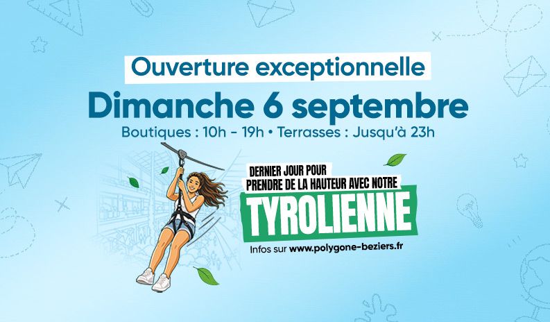 Une ouverture exceptionnelle le dimanche 6 septembre !